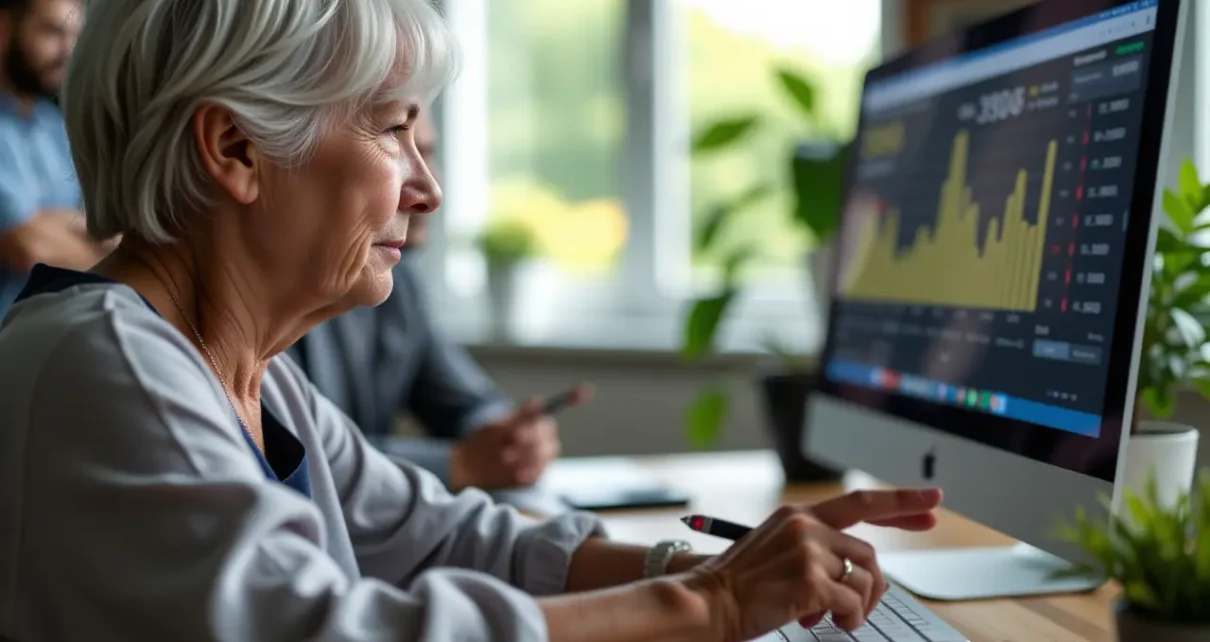 Starsi ludzie korzystający z zerowy PIT dla pracujących emerytów kalkulator, by oszacować korzyści.