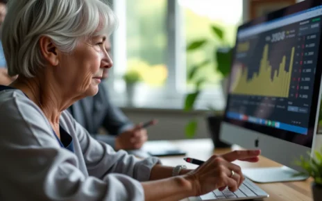 Starsi ludzie korzystający z zerowy PIT dla pracujących emerytów kalkulator, by oszacować korzyści.