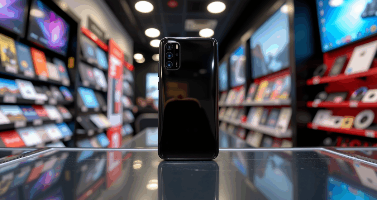 Xiaomi 14 Cena Polska: Gdzie Kupić Najtaniej i Najkorzystniej? 1 Smartfon Xiaomi 14 leżący obok wyświetlacza z ofertami cenowymi, symbolizujący zakupy.