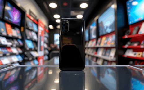 Xiaomi 14 Cena Polska: Gdzie Kupić Najtaniej i Najkorzystniej? 4 Smartfon Xiaomi 14 leżący obok wyświetlacza z ofertami cenowymi, symbolizujący zakupy.