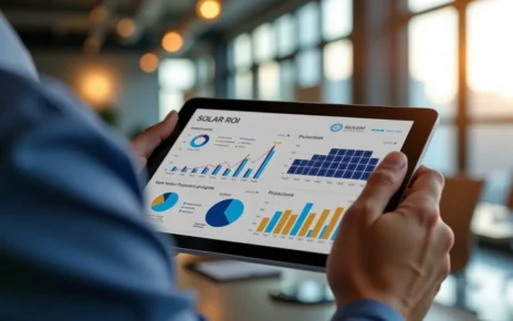 Osoba analizująca dane na ekranie komputera, wykorzystująca kalkulator opłacalności fotowoltaiki do oceny zwrotu z inwestycji w OZE.