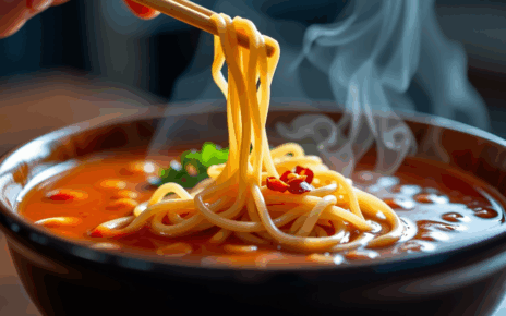 Buldak 2x Spicy Ramen: Piekielna Ostrość, Niezapomniany Smak – Pełny Przewodnik 2 Piekielnie ostry buldak 2x spicy ramen w misce z dodatkami, gotowy do zjedzenia.
