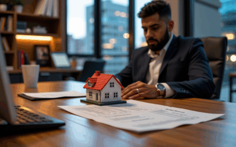 Kobieta analizuje dokumenty finansowe dotyczące podatku od sprzedaży mieszkań i formularza PIT-39.