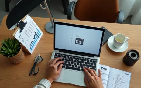 Interfejs online z polami do wprowadzania danych, wyświetlający wyniki obliczeń dla kalkulatora ryczałtu ewidencjonowanego.