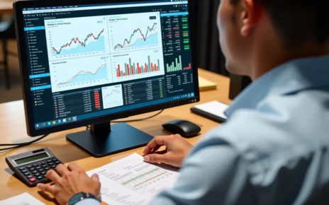 Ekran komputera wyświetlający działający składka zdrowotna 2022 kalkulator do obliczeń ZUS po Polskim Ładzie.