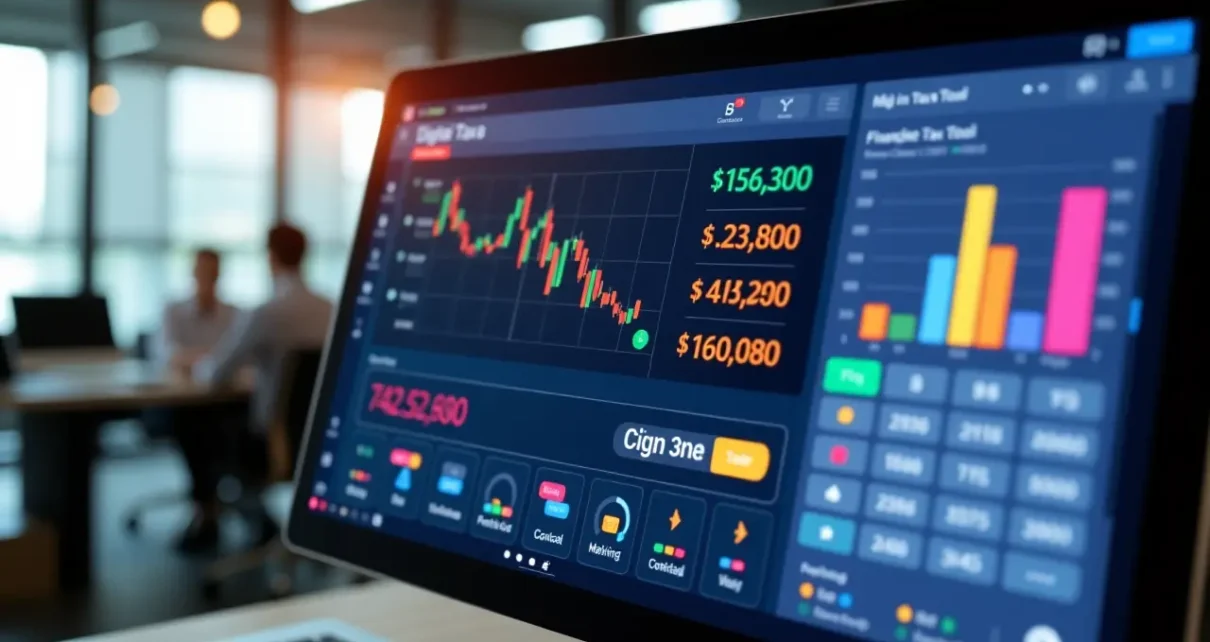 Interfejs online, gdzie dostępny jest kalkulator ryczałt ewidencjonowany, pomagający obliczyć podatek.