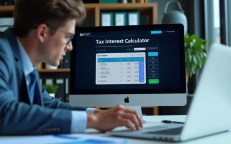 Interaktywny gofin kalkulator odsetek podatkowych online do szybkiego obliczania zaległości za zwłokę.