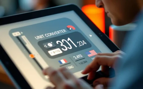 Kalkulator Konwersji Jednostek Online: Przelicznik Miar Fizycznych - Szybko i Dokładnie 2 Interfejs kalkulatora konwersji jednostek online, umożliwiający szybkie i dokładne przeliczanie miar fizycznych.