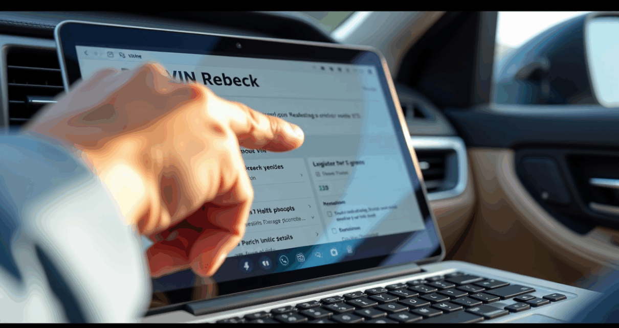 Jak Sprawdzić VIN Online? Kompleksowy Przewodnik po Weryfikacji Pojazdu 1 Ekran laptopa prezentujący interfejs do sprawdzenia numeru VIN online pojazdu, co ułatwia weryfikację.