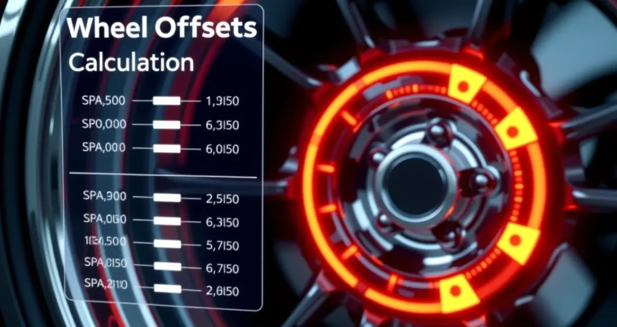 Interaktywny kalkulator ET felg online pomagający obliczyć odsadzenie, porównać różne rozmiary felg i dobrać dystanse.